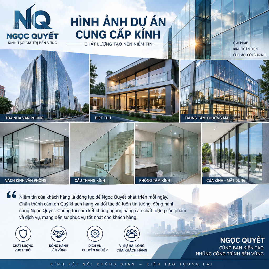 Bộ sưu tập hình ảnh các dự án kính và hạng mục ứng dụng