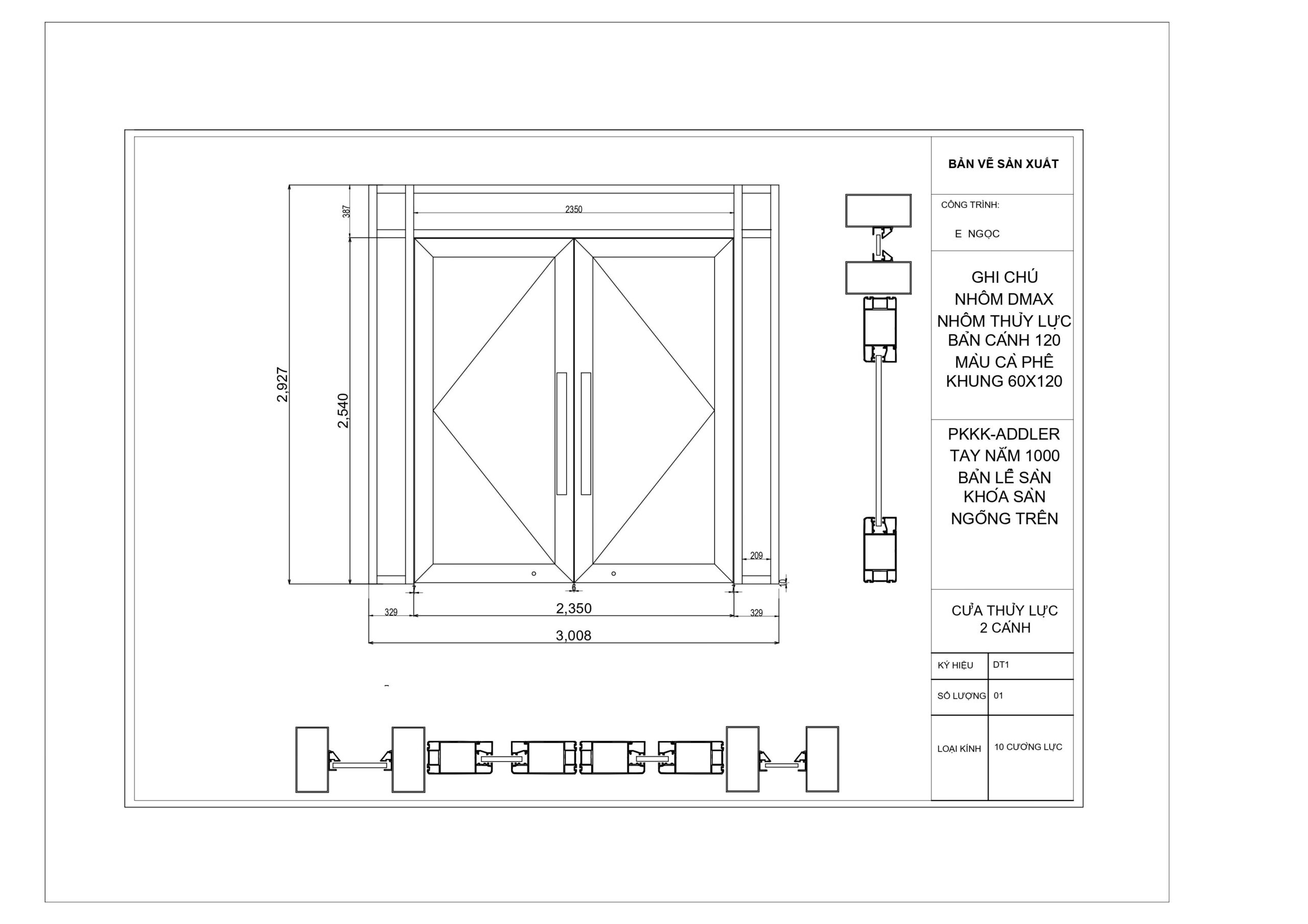VÁCH KÍNH KHUNG INOX, NHÔM