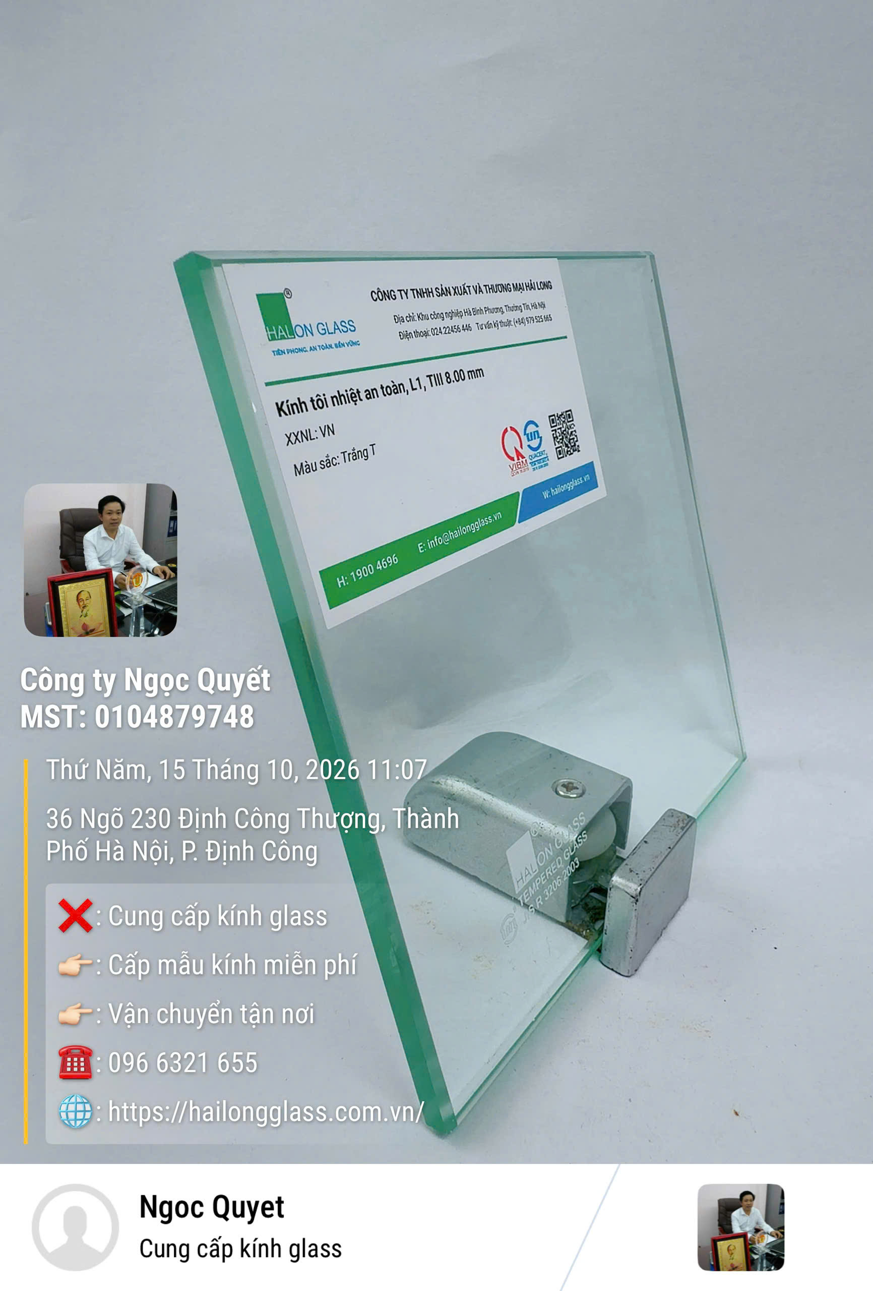 Kính cường lực trắng 8mm