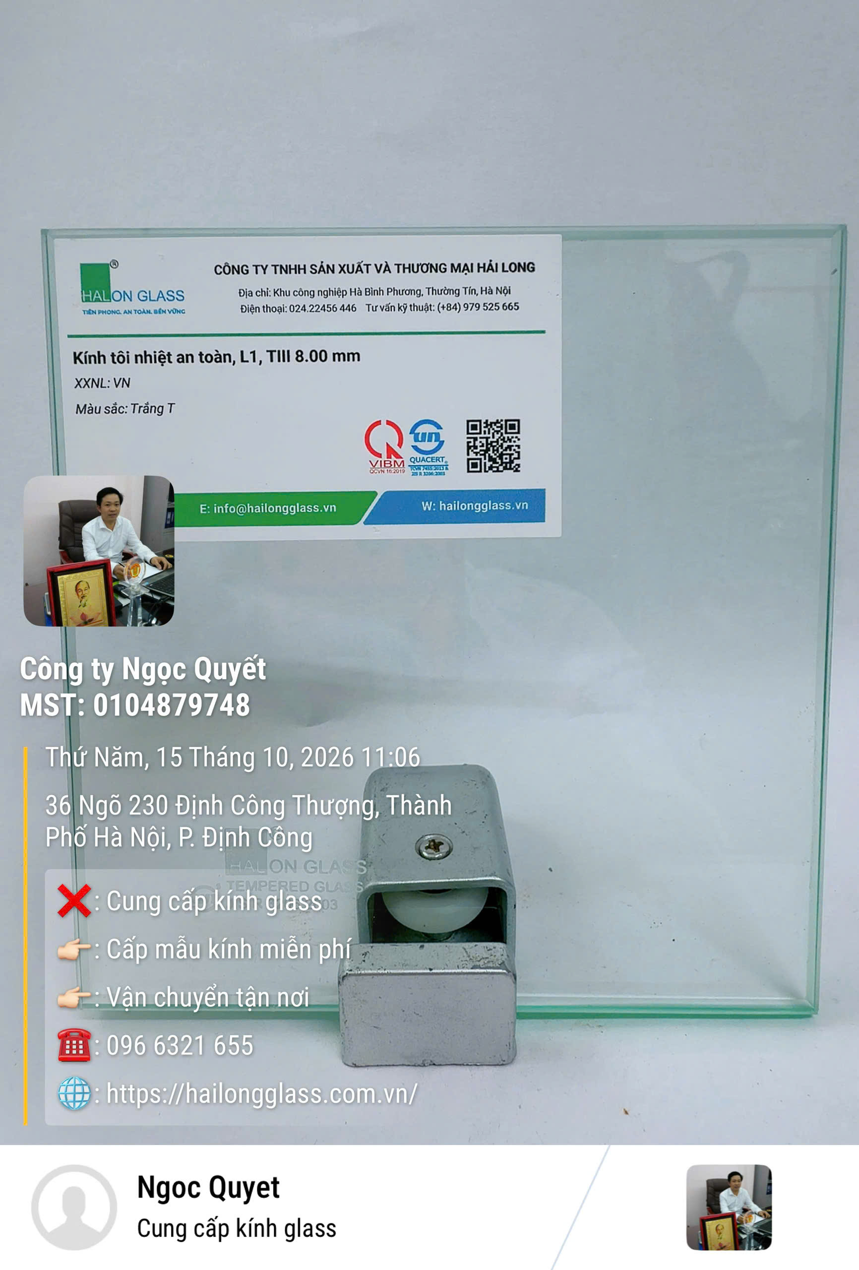 Kính cường lực trắng 8mm