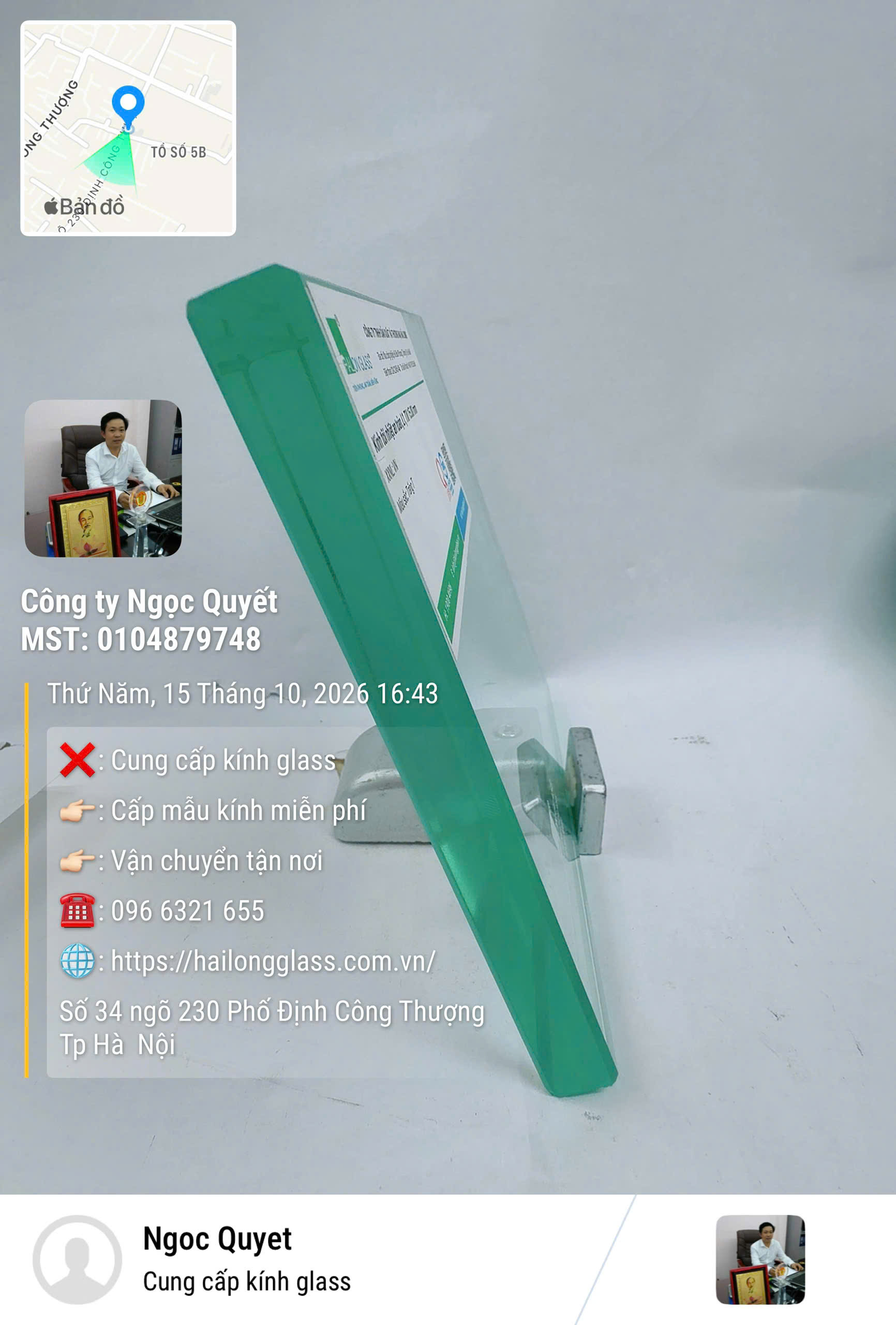 Kính Cường Lực trắng 15mm